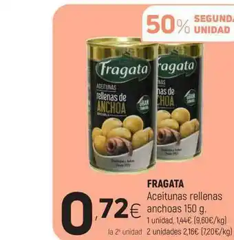 Coviran 50 Segunda Unidad Fragata Aceitunas Rellenas Anchoas x 150g oferta