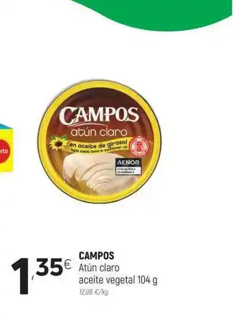 Coviran Campos Atún Claro Aceite Vegetal 104g oferta