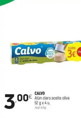 Coviran Calvo Atún Claro Aceite Oliva 52g x 4u oferta