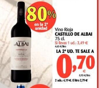 Alimerka Castillo de Albai Vino Rioja 75cl. oferta
