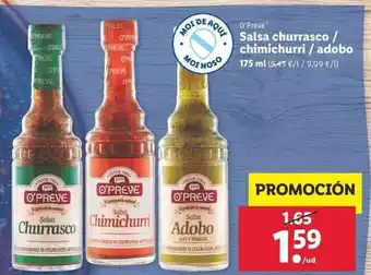 Lidl Salsa Churrasco/Chimichuri/adobo 175ml oferta