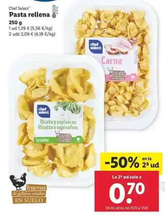 Lidl Chef Select Pasta rellena 250g oferta