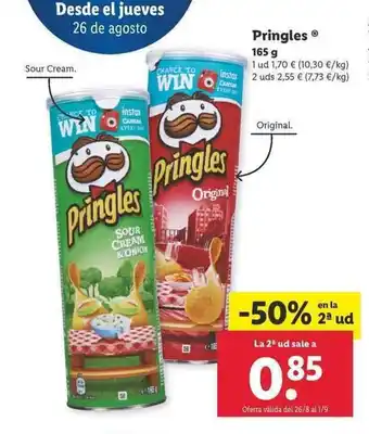 Lidl Pringles 165g oferta