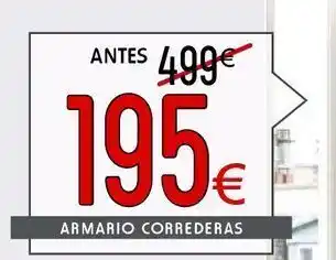 Atrapamuebles Armario con puertas correderas oferta