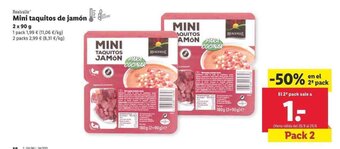Lidl Realvalle Mini taquitos de jamón 2 x 90g oferta