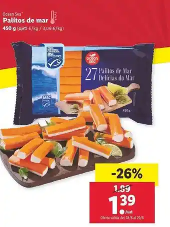 Lidl Ocean Sea Palitos de mar 450g oferta