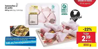 Lidl Jamoncitos De Pollo 800g oferta