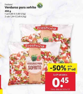 Lidl Freshona Verduras para sofrito 450g oferta