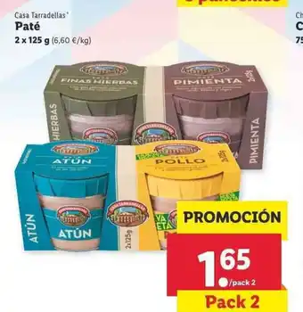 Lidl Paté 2 x 125g oferta