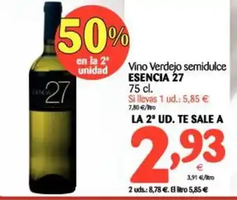 Alimerka Esencia 27 Vino Verdejo semidulce 75cl. oferta