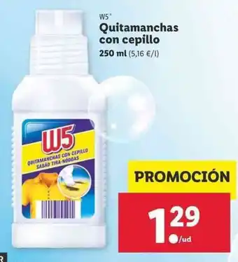 Lidl W5 Quitamanchas con cepillo 250ml oferta
