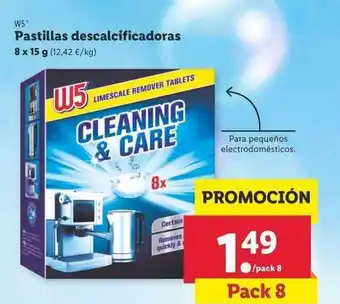 Lidl W5 Pastillas descalcificador 8 x 15g oferta