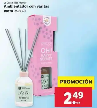 Ambientador con varitas 100ml