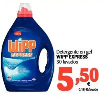 Alimerka Wipp Express Detergente en gel 30 lavados oferta