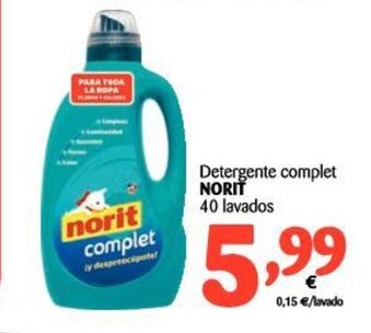 Alimerka Norit Detergente complet 40 lavados oferta