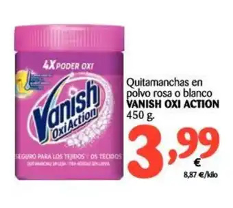 Vanish Oxi Action Quitamanchas en polvo rosa o blanco 450g