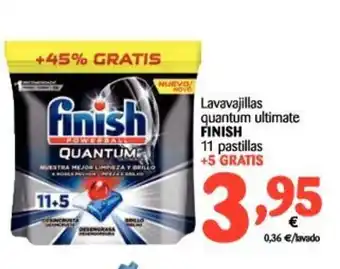 Alimerka Finish Lavavajillas quantum ultimate 11 pastillas + 5 Gratis oferta