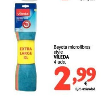 Alimerka Vileda Bayeta microfibras style 4 uds. oferta