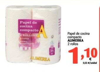 Alimerka Alimerka Papel de cocina compacto 2 rollos oferta