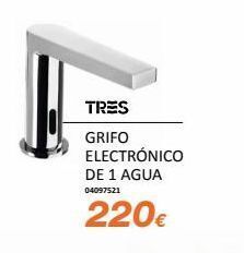 Distriplac Tres grifo electrónico de 1 agua 04097521 220€ oferta