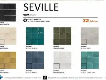 Distriplac Seville apegrupo o revestimiento 10 x 10 cm. pasta blanca brillo. 79469849 seville glacer 79469887 seville indigo color oferta