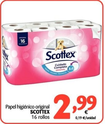 Alimerka Scottex Papel higiénico original 16 rollos oferta
