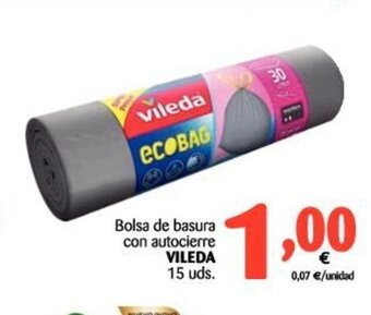 Alimerka Vileda Bolsa de basura con autocierre 15 uds. oferta