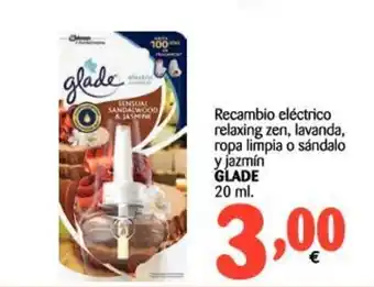 Alimerka Glade Recambio eléctrico relaxing zen, lavanda, ropa limpia o sándalo y jazmín 20ml oferta