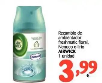 Alimerka Airwick Recambio de ambientador freshmatic floral, Nenuco o lirio 1 unidad oferta