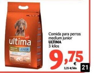 Alimerka Ultima Comida para perros medium junior 3 kilos oferta