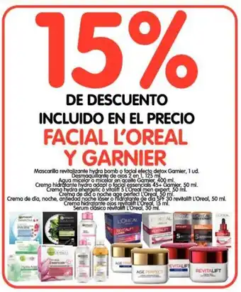 Alimerka Facial L'Oreal y Garnier oferta