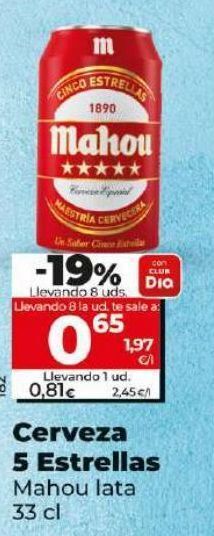 Dia Cerveza mahou oferta