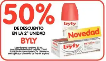 Alimerka Byly Desodorante sensitive, 50ml., Desodorante en crema original, 25ml. oferta