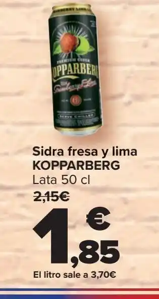 Sidra fresa y lima kopparberg