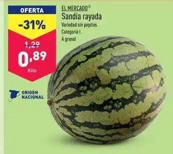 ALDI EL MERCADO Sandía rayada oferta