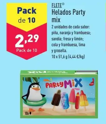 ALDI FLETE Helados Party mix oferta