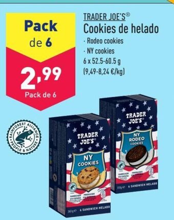 ALDI TRADER JOE'S® Cookies de helado oferta
