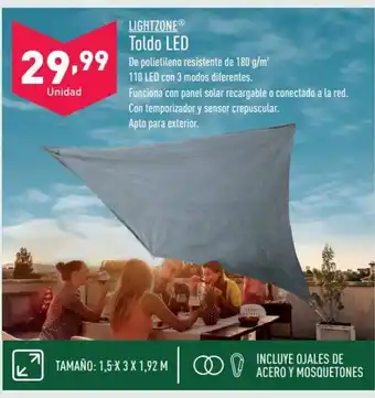 ALDI LIGHTZONEⓇ Toldo LED oferta