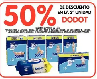 Alimerka Dodot Toallitas sensitive, 72 uds., Pañales talla 2, 72 uds., talla 3, 66 uds., talla 4, 62 uds.,talla 5, 58 uds, o talla 6, oferta