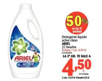 Alimerka Ariel Detergente líquido active clean 27 lavados oferta
