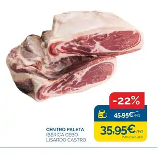 Supermercados La Despensa CENTRO PALETA IBÉRICA CEBO LISARDO CASTRO oferta