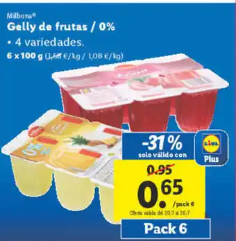 Lidl Gelly de frutas / 0% oferta