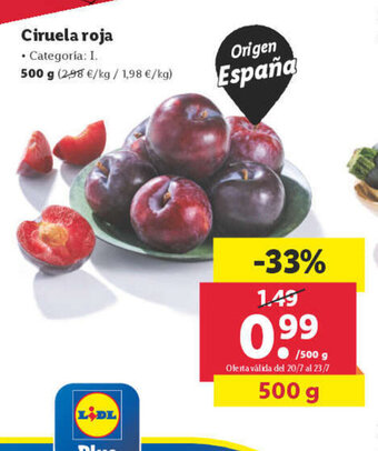 Lidl Ciruela roja oferta