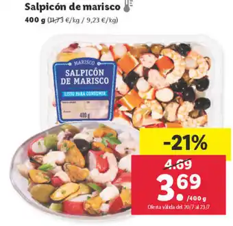 Lidl Salpicón de marisco 400 g (11,73 €/kg / 9,23 €/kg) oferta