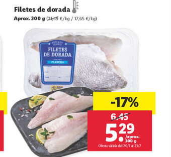 Lidl Filetes de dorada oferta