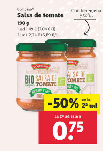 Lidl Combino Salsa de tomate oferta