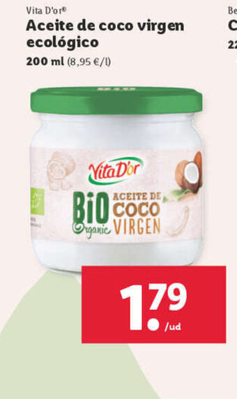 Lidl Aceite de coco virgen ecológico oferta