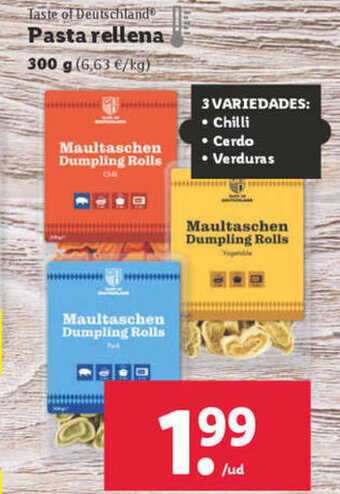 Lidl Pasta rellena oferta