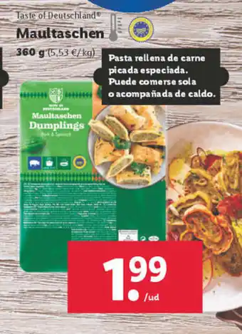 Lidl Maultaschen Dumplings oferta