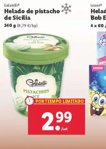 Lidl Helado de pistacho de Sicilia oferta